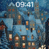 Snowfall Hush Wallpaper with Crimson Car wallpaper for iPhone, iPad & Mac