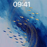 Ethereal Fish School Ocean Background wallpaper for iPhone, iPad & Mac