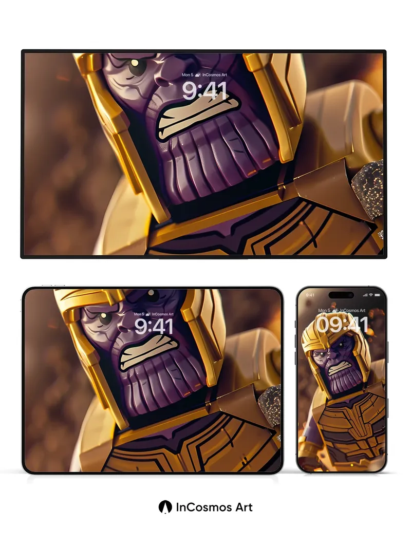 Fierce Titan Wallpaper with Golden Armor