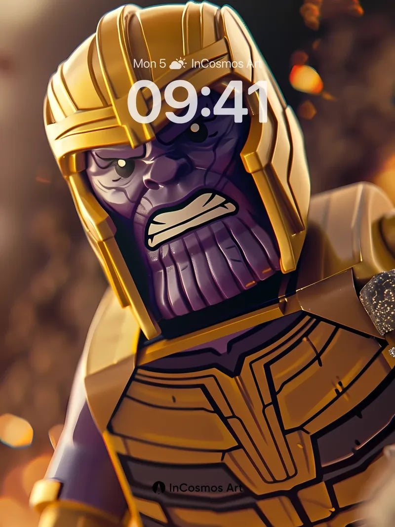 Fierce Titan Wallpaper with Golden Armor