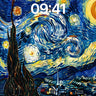 Whirlwind Night Sky Wallpaper with Starlit Cypresses wallpaper for iPhone, iPad & Mac