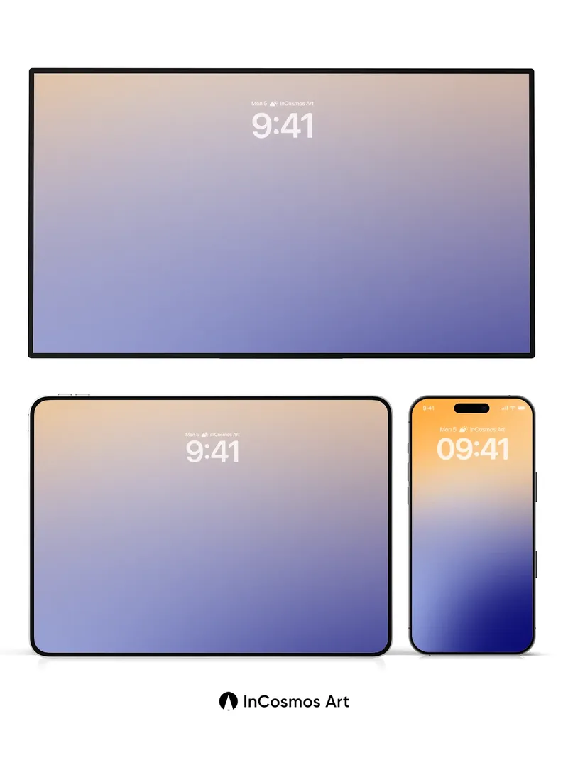 Golden Hush Gradient Wallpaper with Twilight Depth