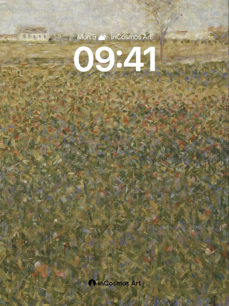 Whispering Field Wallpaper with Golden Haze wallpaper for iPhone, iPad & Mac