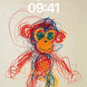 Whimsical Scribble Monkey Wallpaper with Chaotic Color wallpaper for iPhone, iPad & Mac