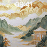 Golden Reverie Wallpaper with Floating Pavilions wallpaper for iPhone, iPad & Mac