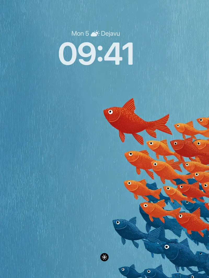 Vibrant Fish School Ocean Background