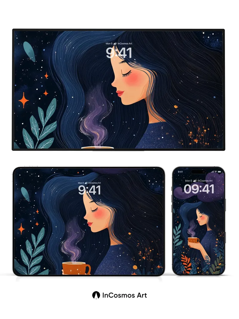 Stellar Serenity Wallpaper with Cosmic Breath