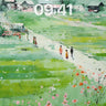 Serene Pathway Wallpaper with Floating Blossoms wallpaper for iPhone, iPad & Mac