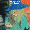 Whispering Witch Wallpaper with Midnight Cat wallpaper for iPhone, iPad & Mac