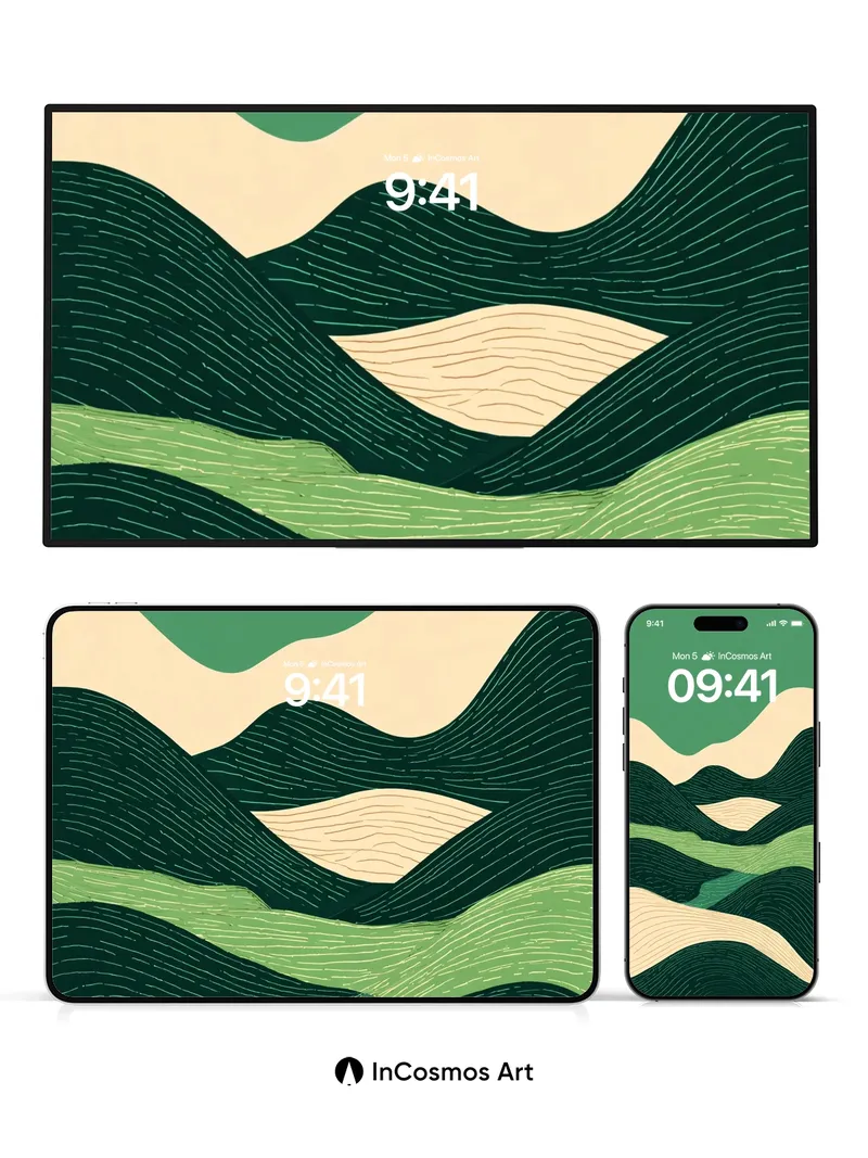 Serenity Ridge Wallpaper with Whispering Lines