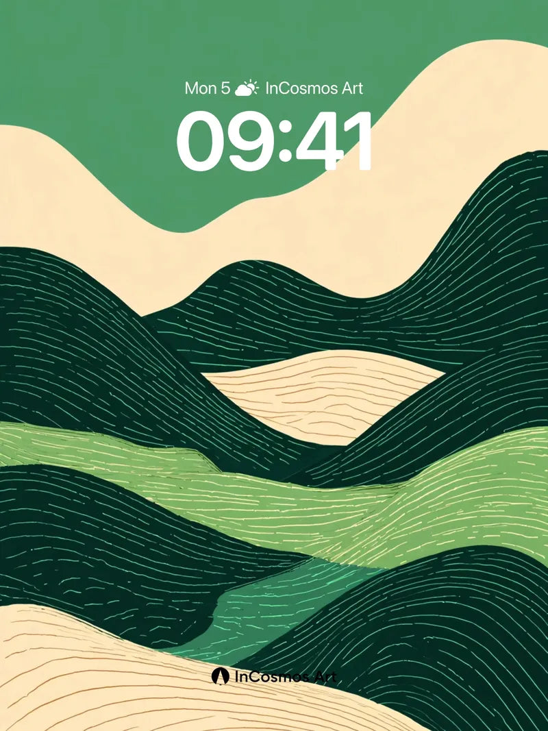 Serenity Ridge Wallpaper with Whispering Lines