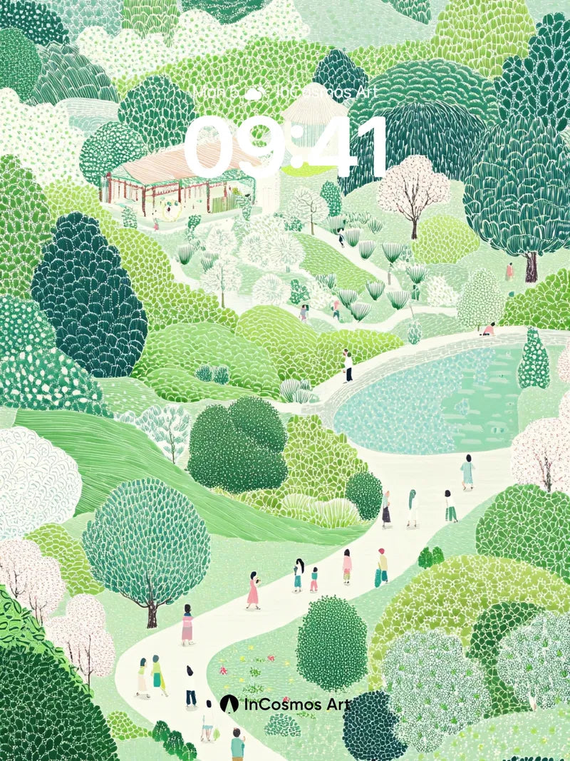 Serene Garden Wallpaper with Whispering Paths