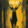 Golden Silence Wallpaper with Shadowed Stag wallpaper for iPhone, iPad & Mac