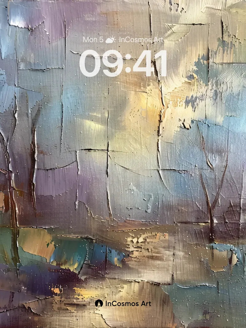 Muted Horizon Wallpaper with Cracked Light