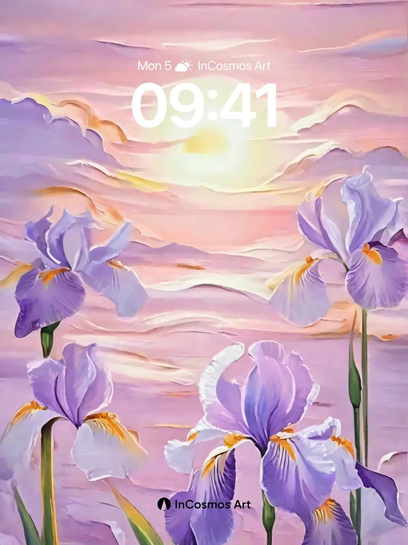 Lavender Hush Wallpaper with Sunset Breath