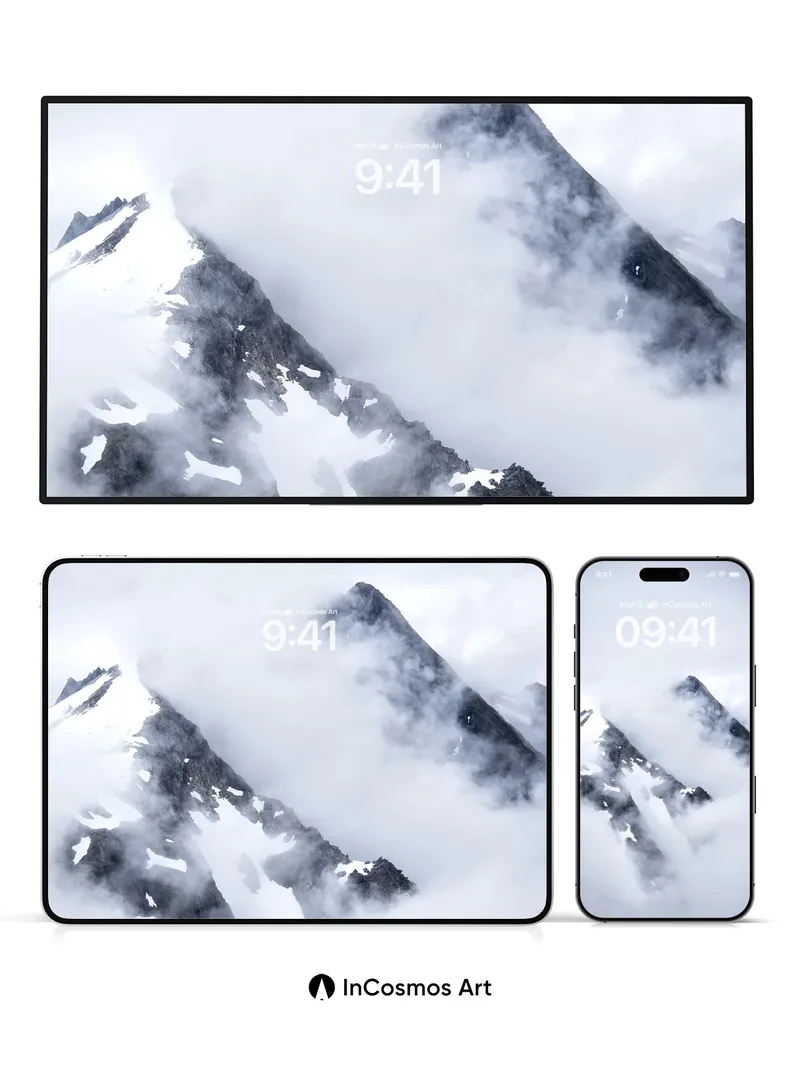 Silent Summit Wallpaper with Cloud Veils