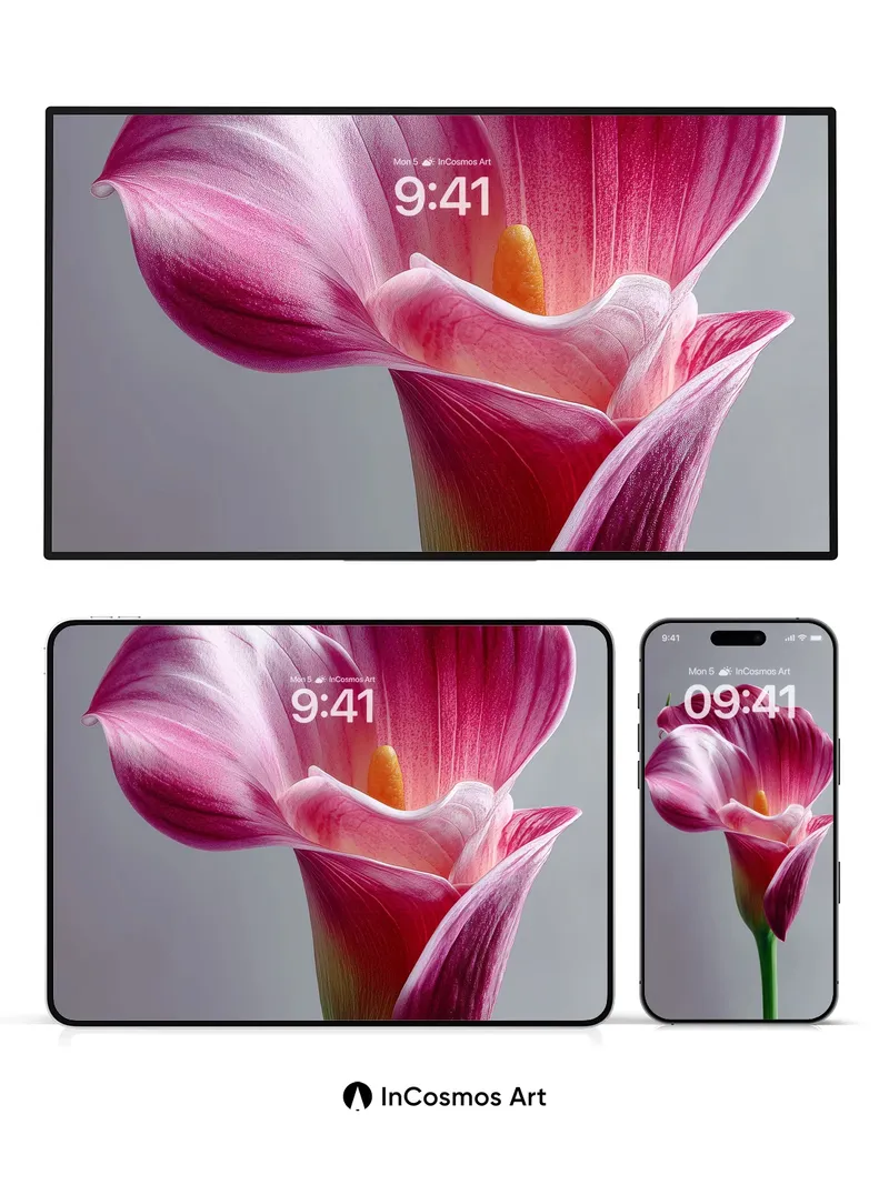 Velvet Petal Wallpaper with Hidden Light