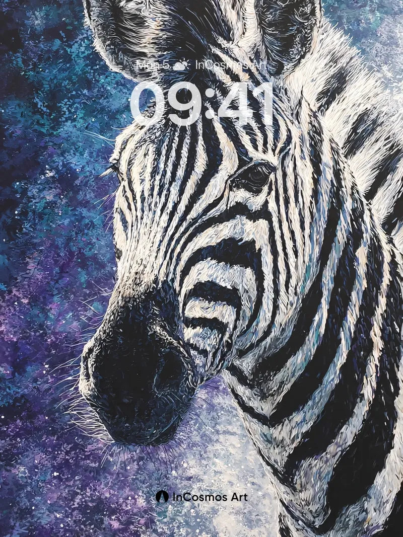 Cosmic Zebra Wallpaper with Starlight Stripes wallpaper for iPhone, iPad & Mac