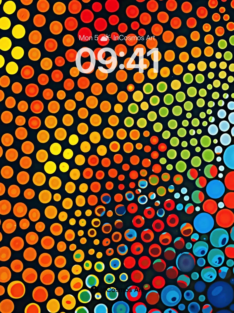 Cosmic Pulse Wallpaper with Living Dots