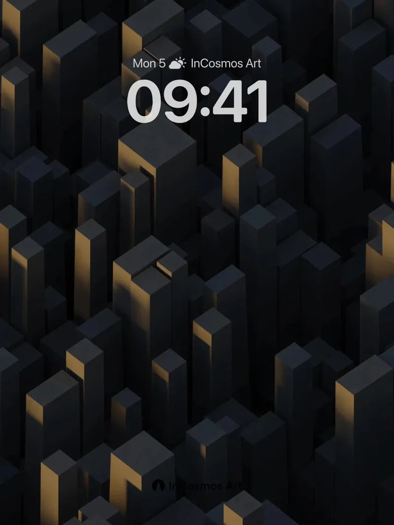 Shadowed Spire Wallpaper with Golden Edges