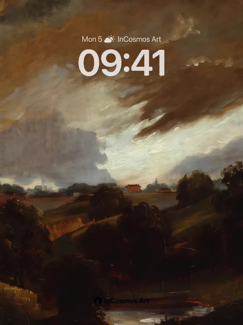 Storm-Whispered Landscape Wallpaper with Distant Light