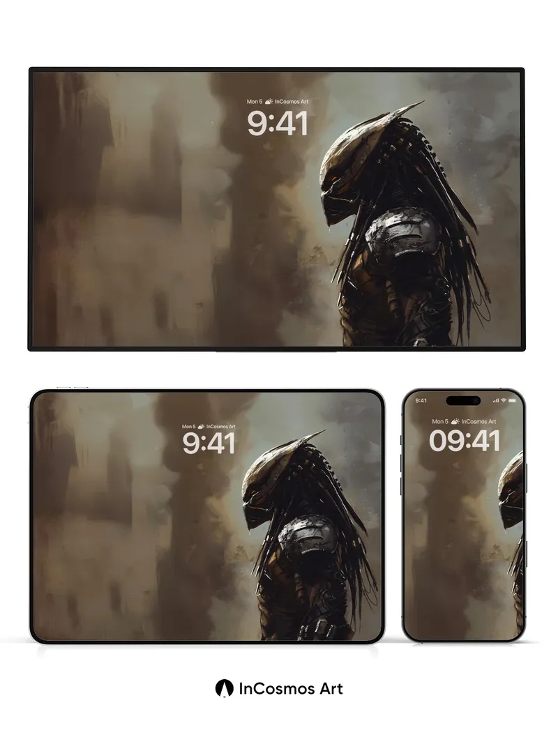 Shadowed Hunter Wallpaper with Ancient Armor