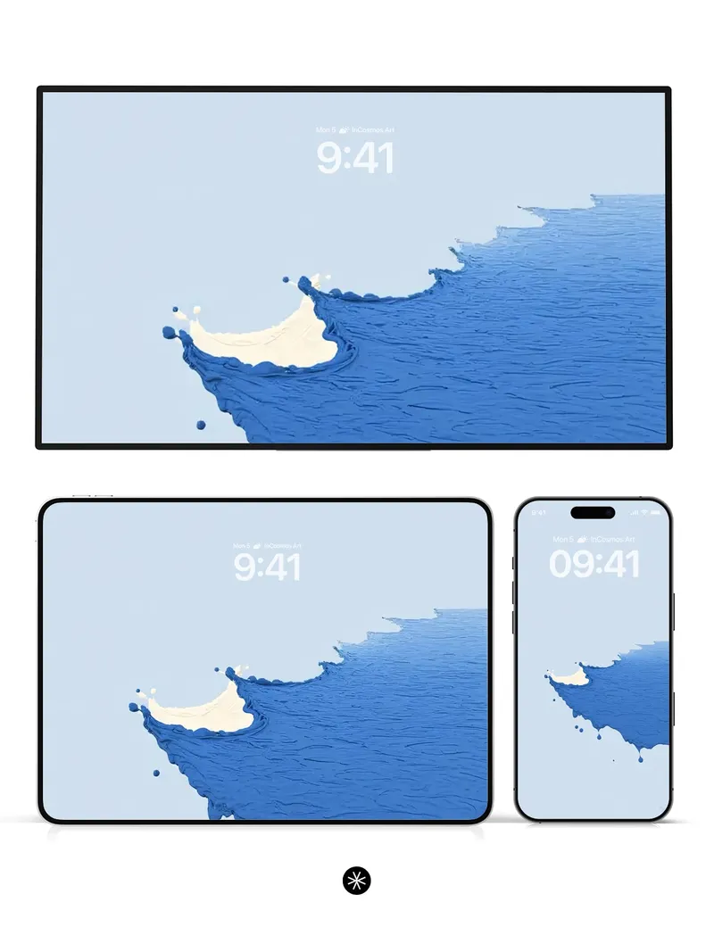 Blue Liquid Splash Wallpaper 4K for iPhone Lock Screen