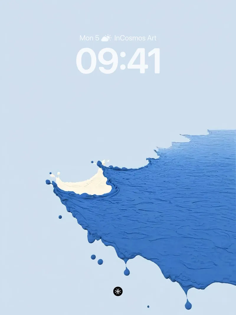 Blue Liquid Splash Wallpaper 4K for iPhone Lock Screen