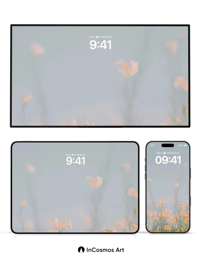 Serene Bloom Wallpaper with Soft Focus Hues