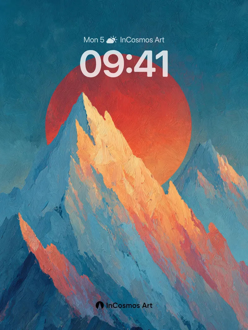 Crimson Peak Sunset Wallpaper with Layered Light wallpaper for iPhone, iPad & Mac
