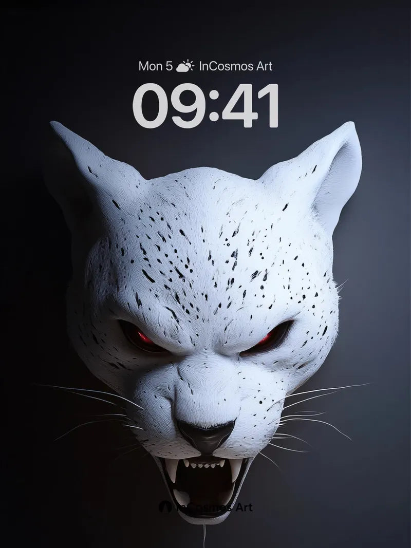 Frostbite Fury Wallpaper with Glowing Eyes