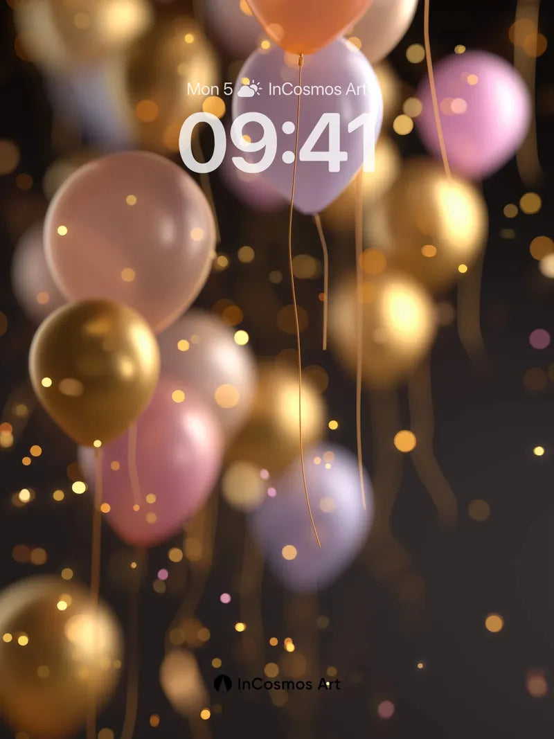 Luminous Float Wallpaper with Golden Hues wallpaper for iPhone, iPad & Mac