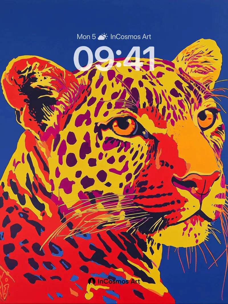 Electric Jaguar Wallpaper with Pop Art Pulse
