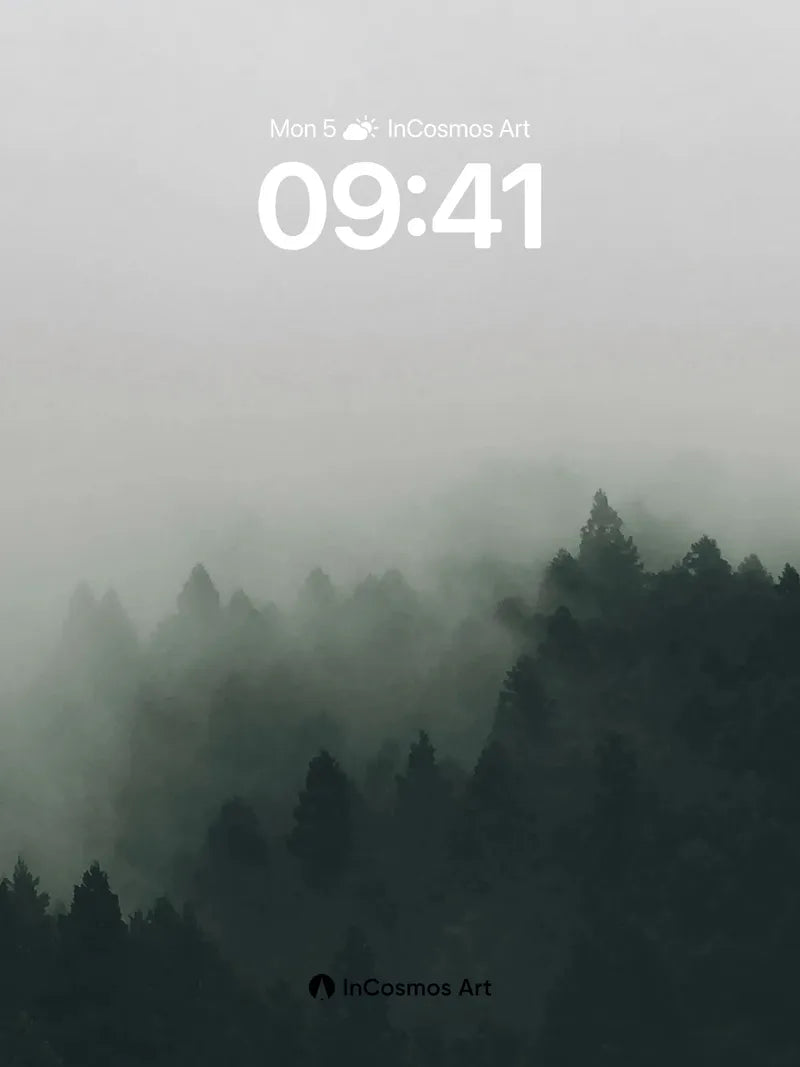 Mist-Cradled Forest Wallpaper with Whispering Pines