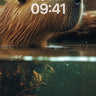 Whispering Water Wallpaper with Dragon Capybara wallpaper for iPhone, iPad & Mac
