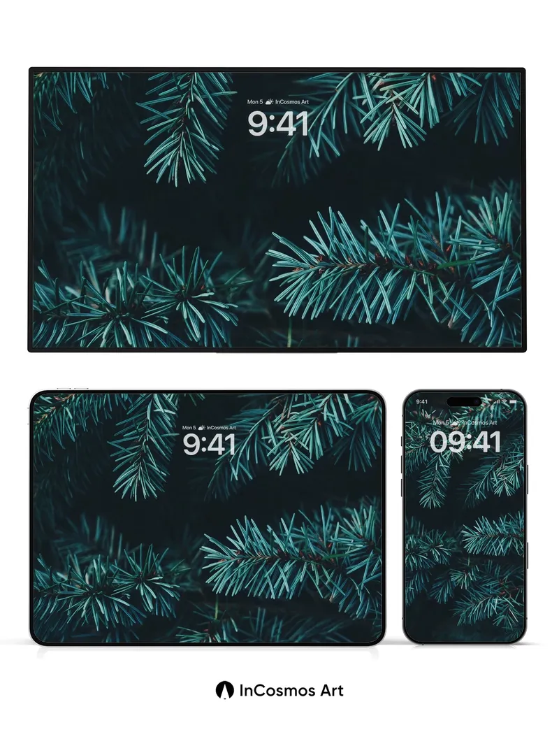 Frostbitten Pine Wallpaper with Whispering Needles