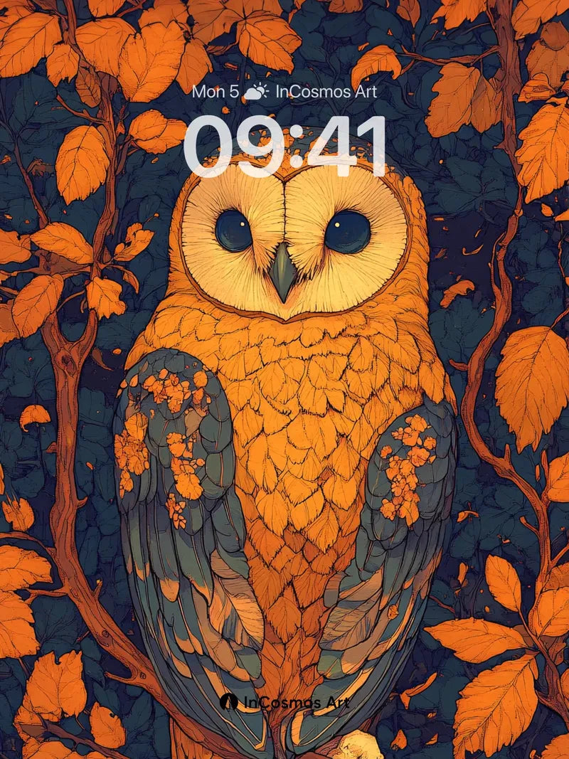 Autumn Whispers Wallpaper with Feathered Light