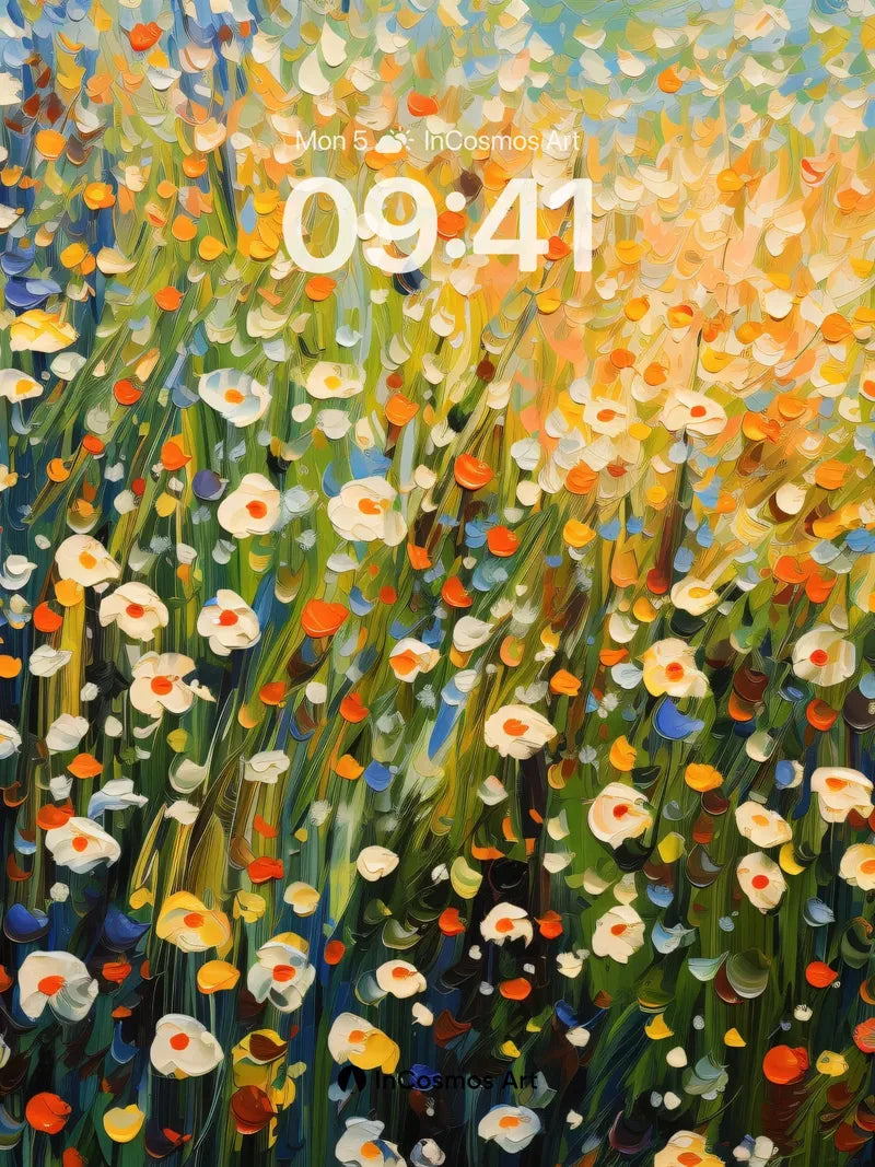 Golden Hush Wallpaper with Dotted Light Fields