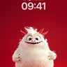 Playful Fluff Wallpaper with Crimson Backdrop wallpaper for iPhone, iPad & Mac