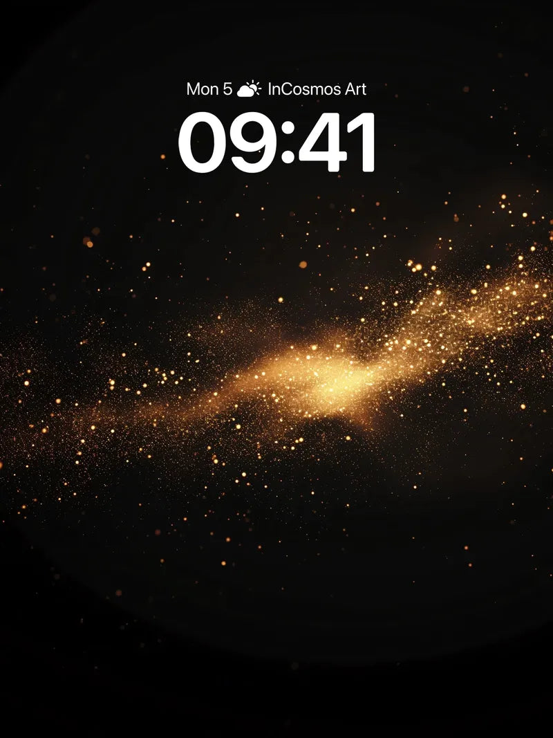 Golden Nebula Wallpaper with Cosmic Dust Trails