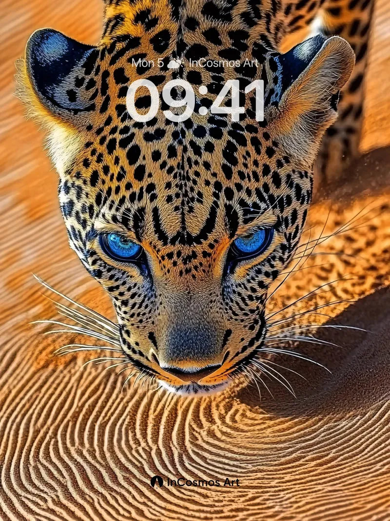 Golden Gaze Wallpaper with Living Wood wallpaper for iPhone, iPad & Mac