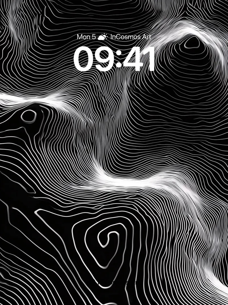 Silent Contours Wallpaper with Whispering Lines
