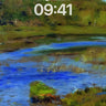 Serenity River Wallpaper with Impressionist Brushwork wallpaper for iPhone, iPad & Mac