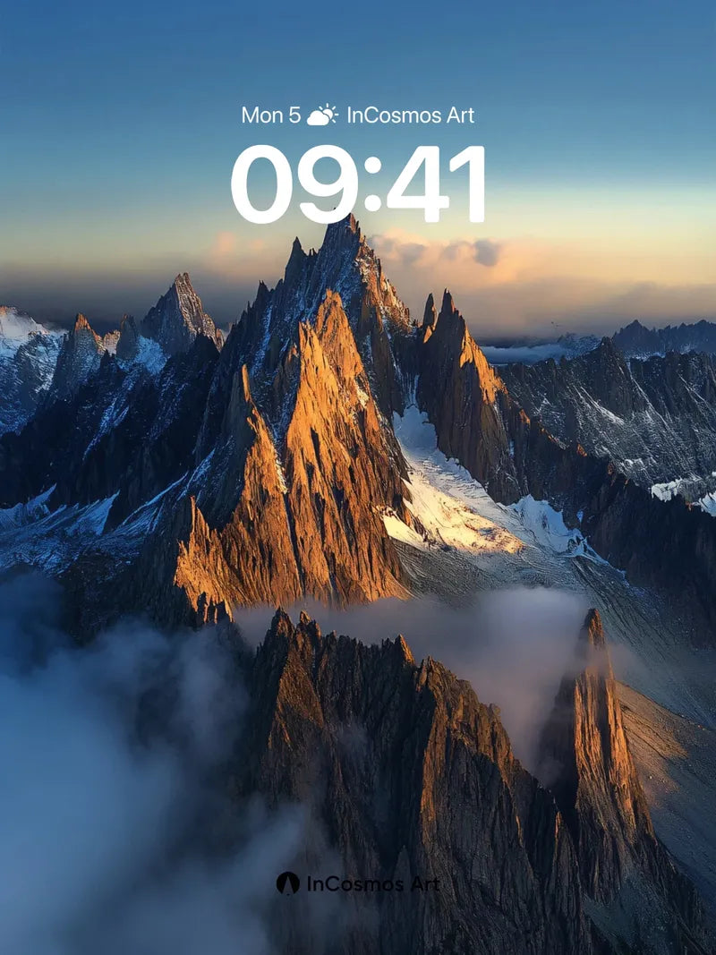 Golden Spire Wallpaper with Cloud Veil wallpaper for iPhone, iPad & Mac