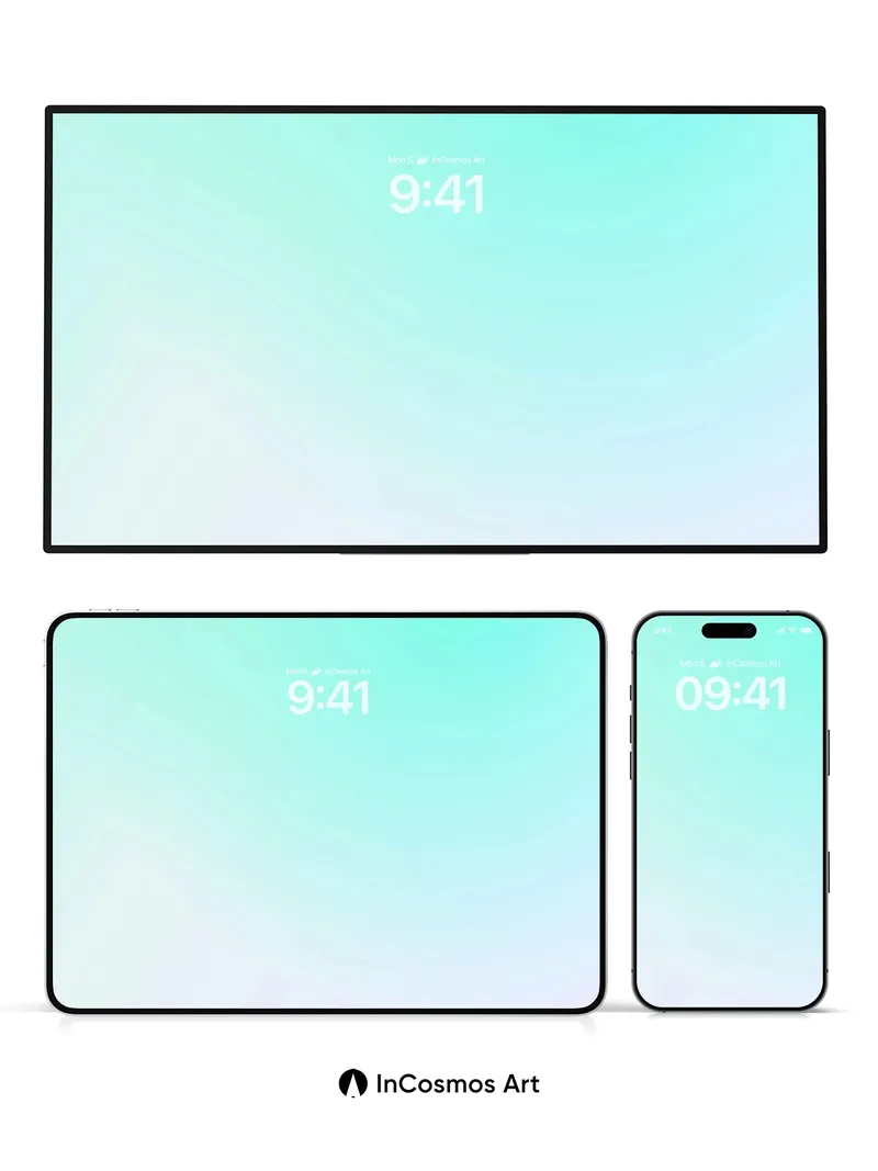 Serene Gradient Wallpaper with Ethereal Hues