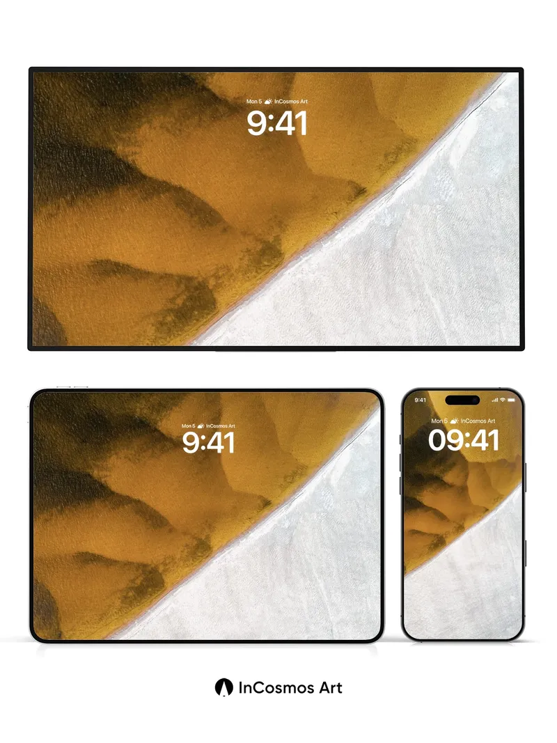 Golden Dune Wallpaper with Shadowed Depth