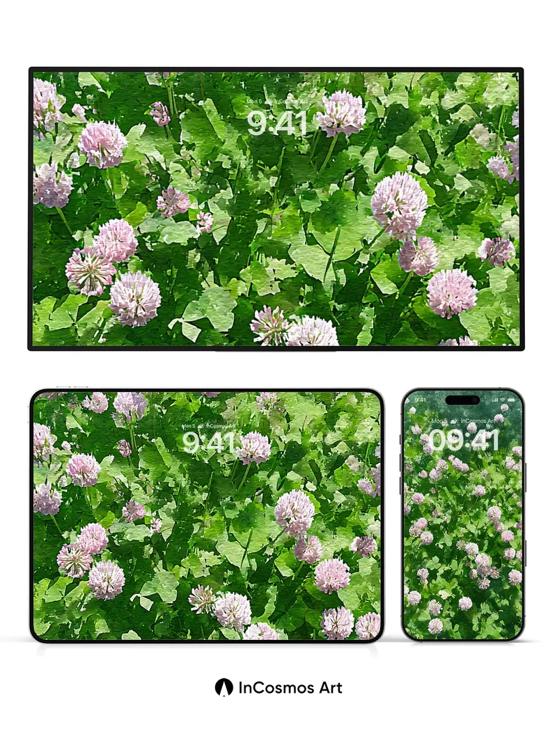 Whispering Meadow Wallpaper with Soft Petal Hues