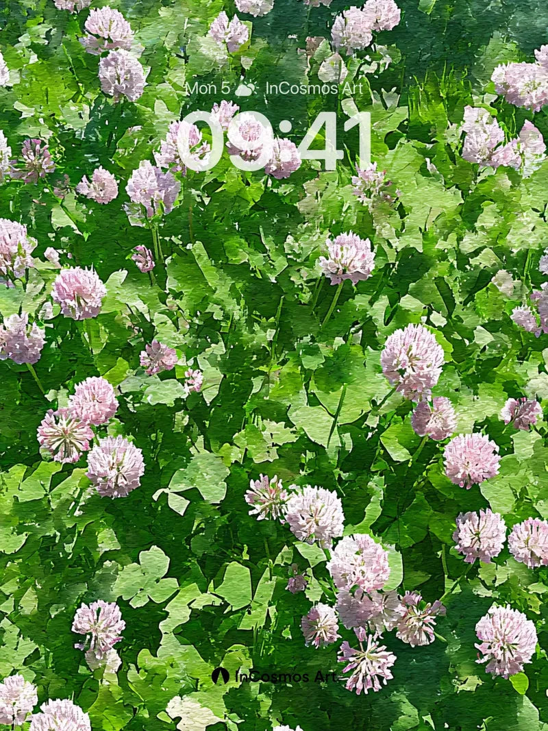 Whispering Meadow Wallpaper with Soft Petal Hues