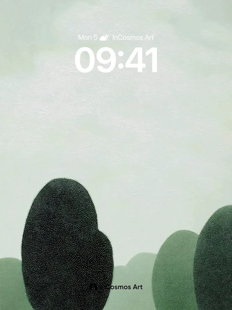 Mist-Silent Tree Wallpaper with Solitary Figure