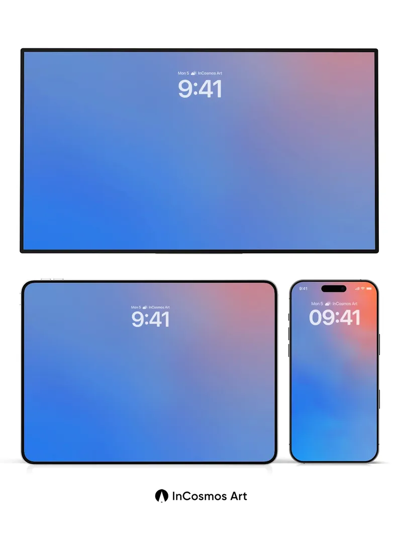Serene Gradient Wallpaper with Ethereal Hues